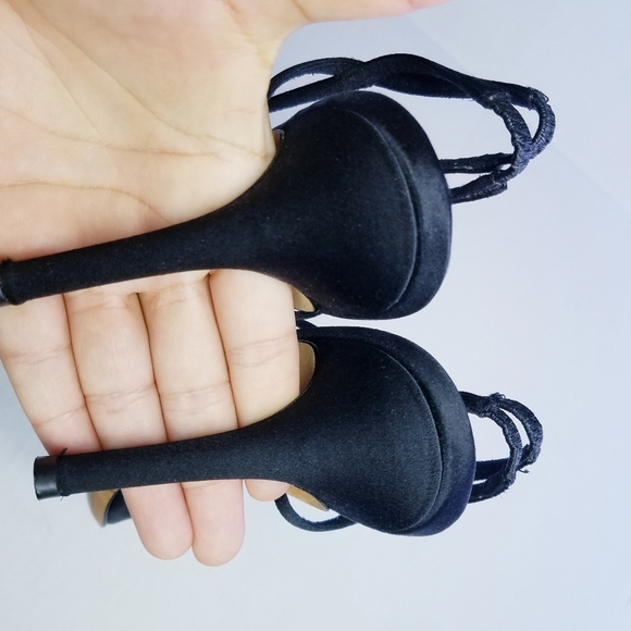 🌸 Kate Spade | Black Strap‎ Heel Sandals, size 9, Black - Picture 3 of 9